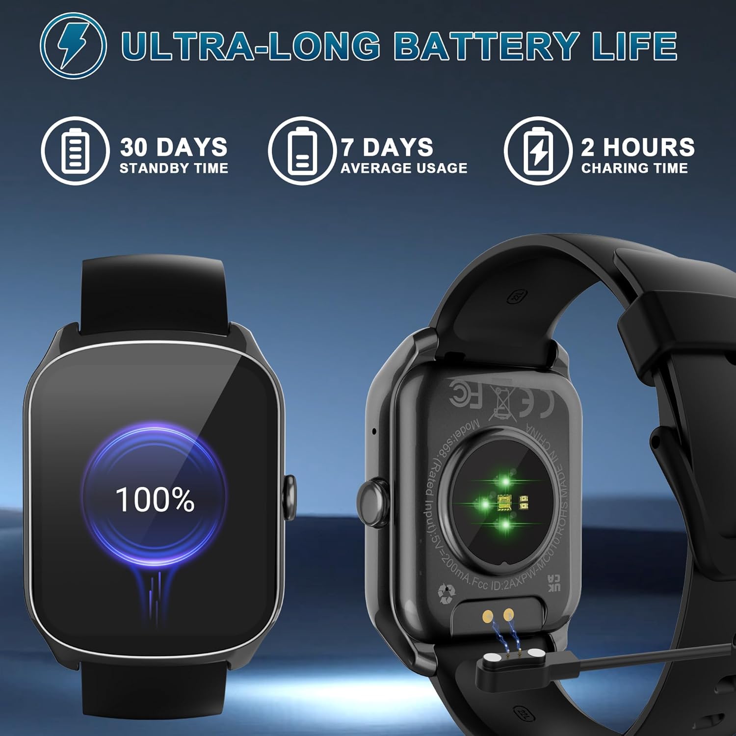 Smart Watch for Men Women, 1.95'' HD Curved Screen Smartwatch(Answer/Make Call), Fitness Tracker with 112 Sport Modes, IP68 Waterproof Fitness Watch with Heart Rate/Sleep Monitor/Pedometer/Calories - Image 6